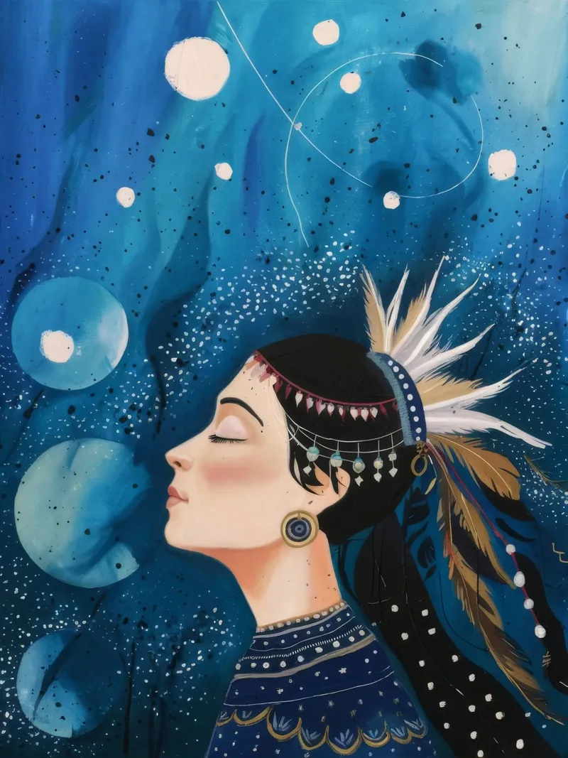 Cosmic Slumber Queen hahnemühle by Vivid Reverie