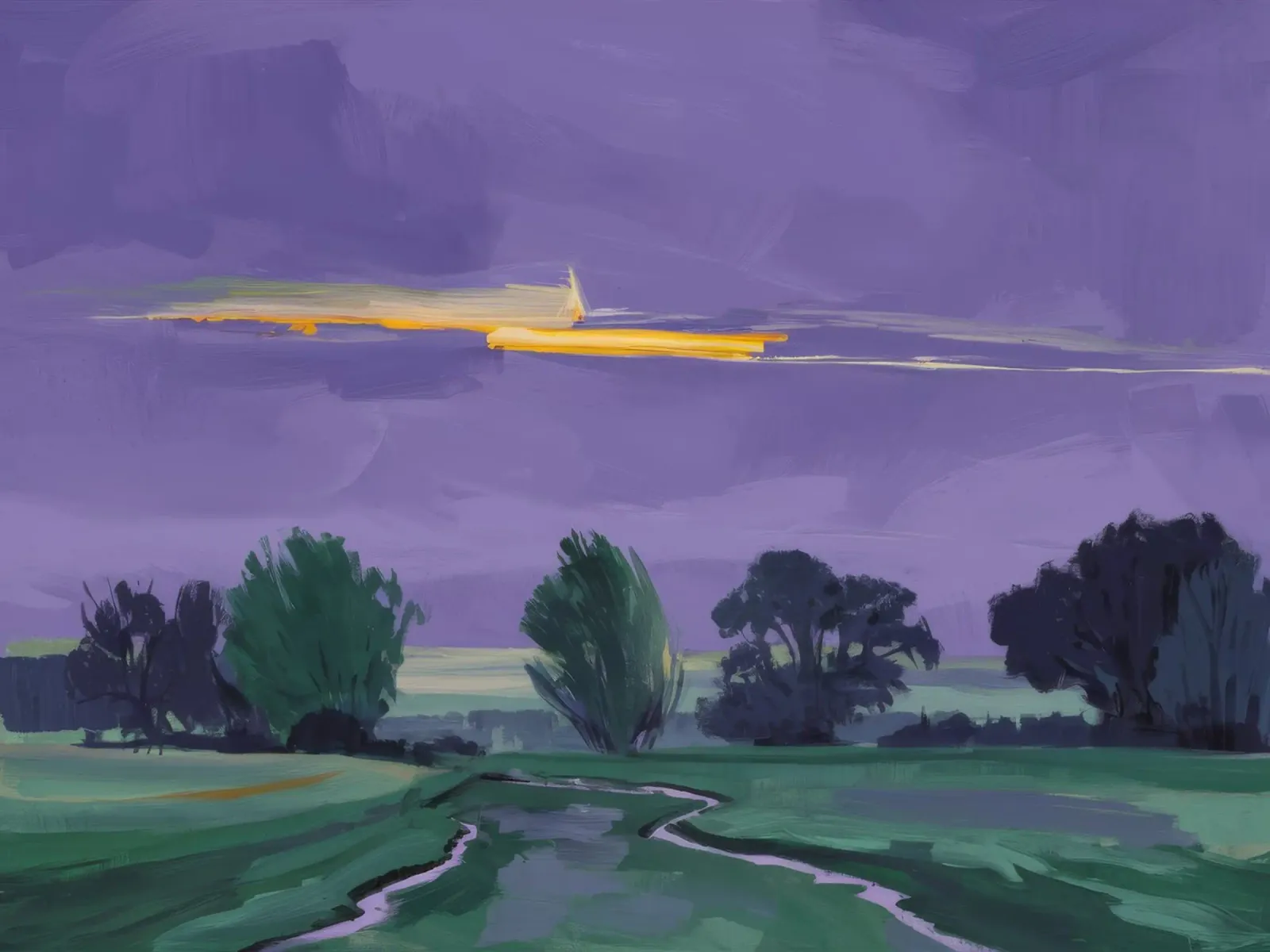 Nocturne Fields Whisper canvas by Radiance Landscape