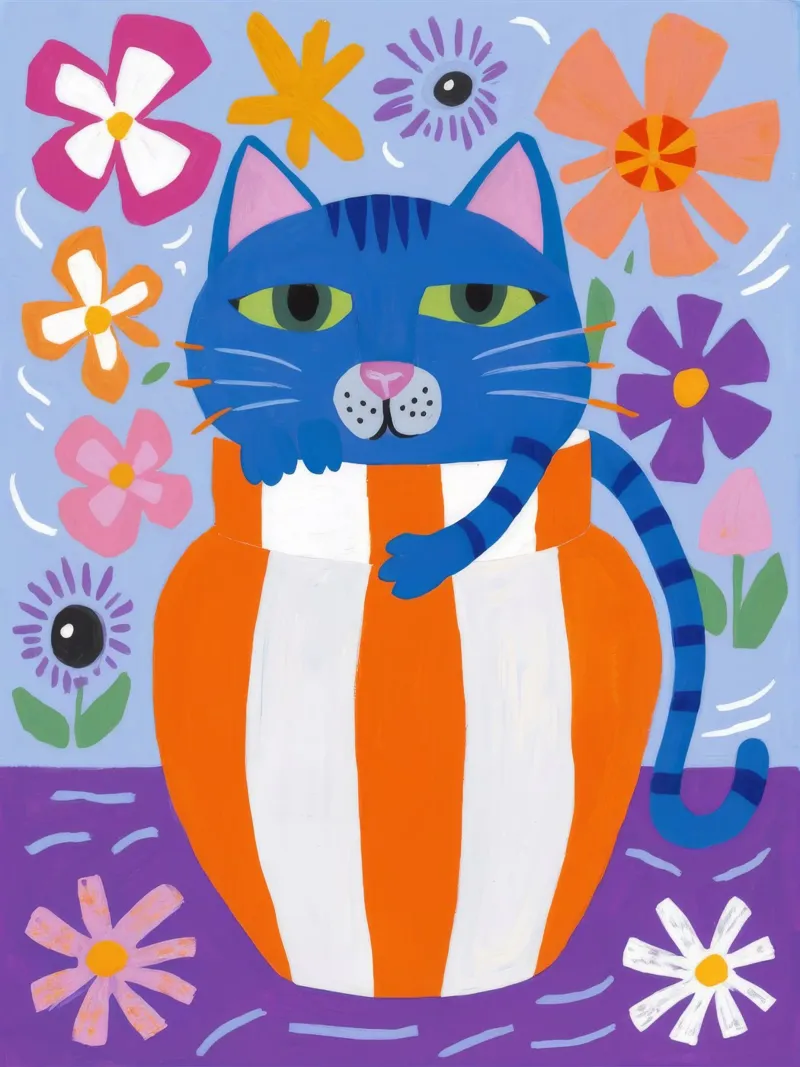 Gatto eccentrico a strisce pellicola backlit da Moonlite Desire