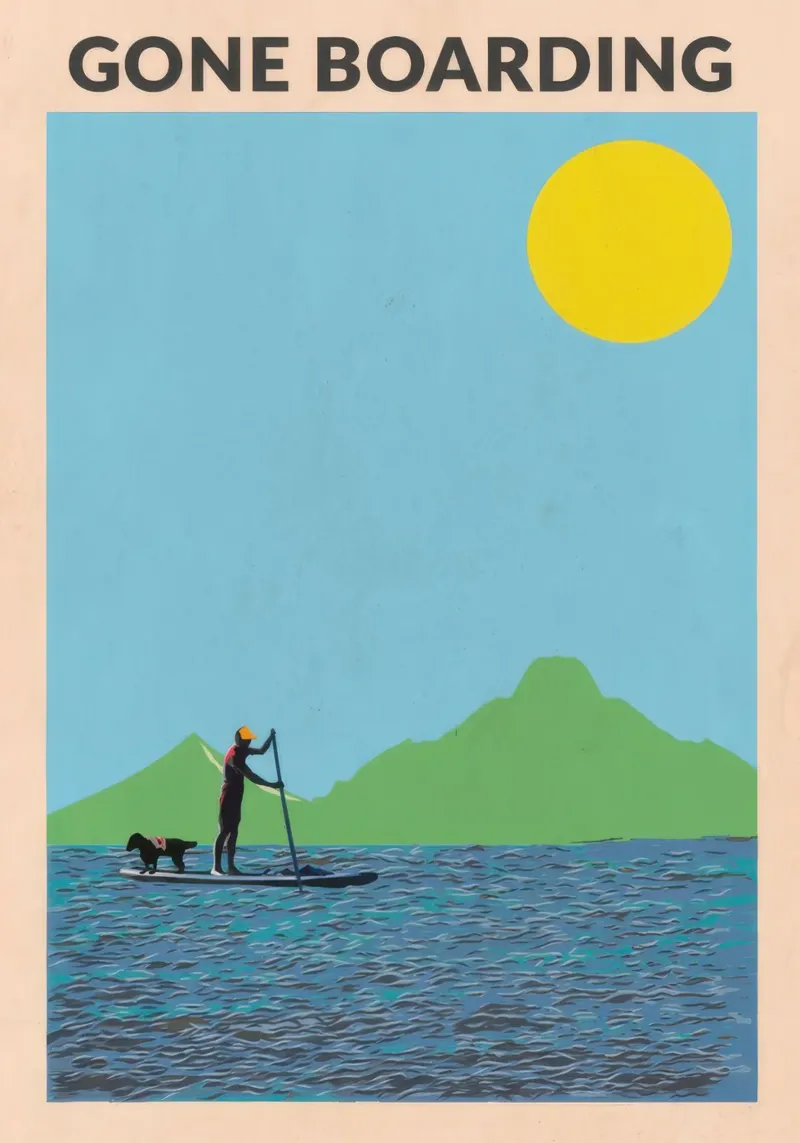 Imbarco su Paddleboard alluminio dibond da burnet