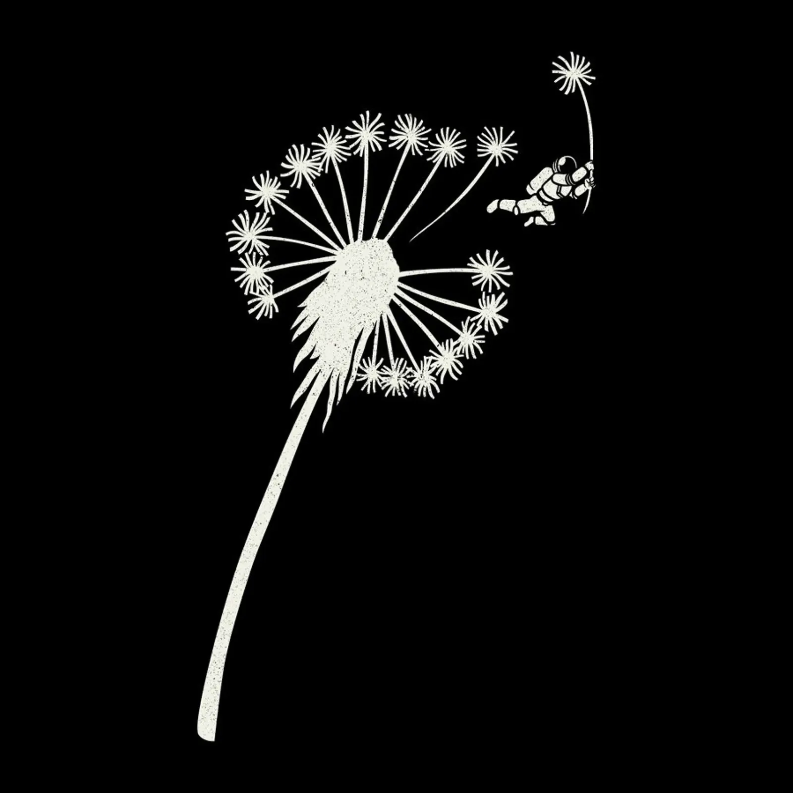 Dandelion Astronaut alluminio dibond da Tobe Fonseca