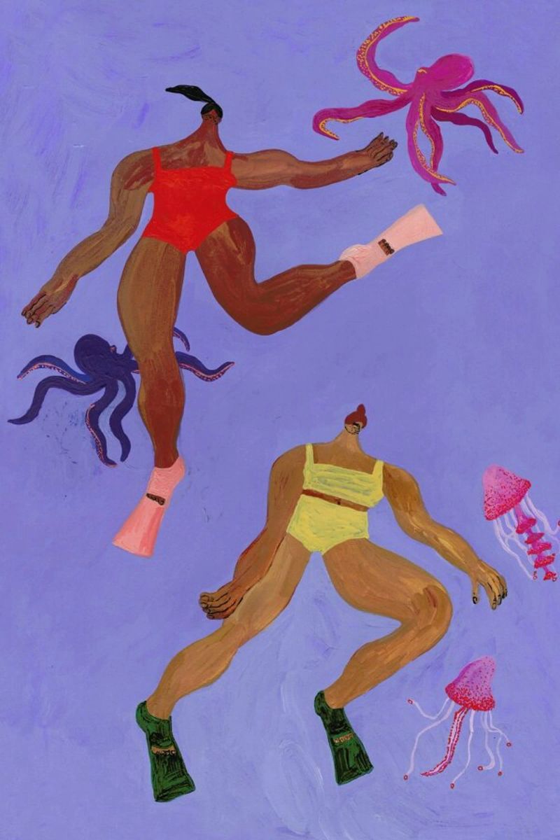 My Octopus Friend poster by Nudes and Croissants