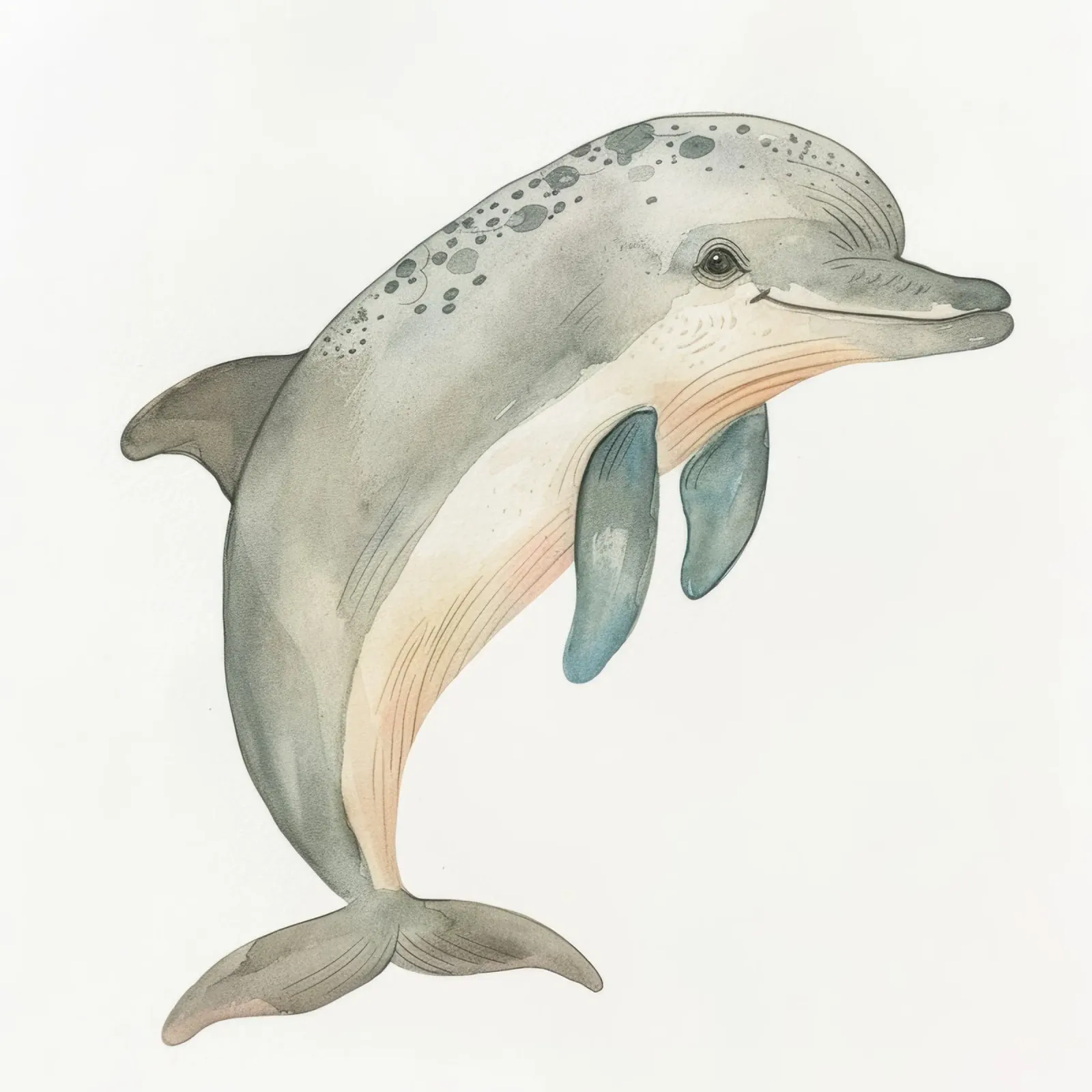 Graceful Dolphin - Un explorateur des océans tout en douceur hahnemühle de DesignDoodle