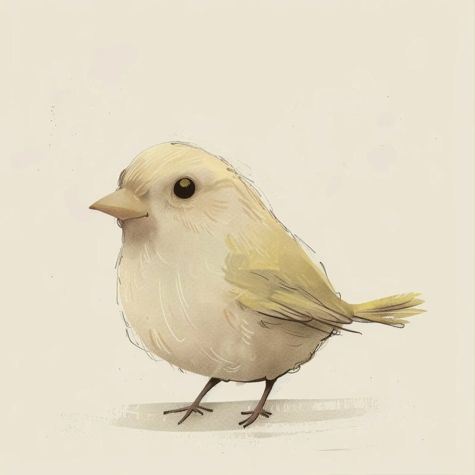 Oiseau jaune délicat - Une touche de charme naturel hahnemühle de DesignDoodle