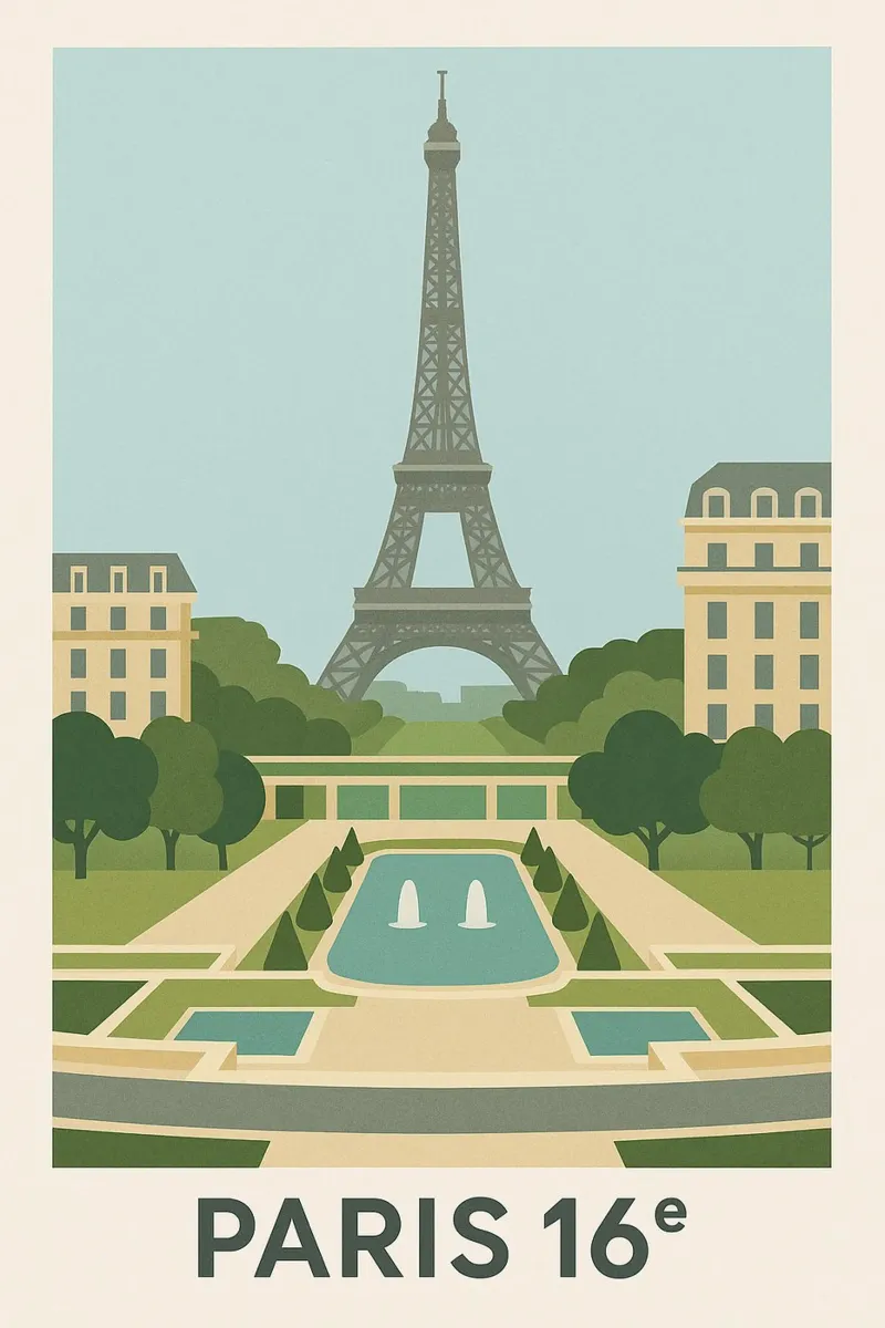 Parigi 16ᵉ - Simmetria, calma e grandezza plexiglass da JETLAG | affiches voyage
