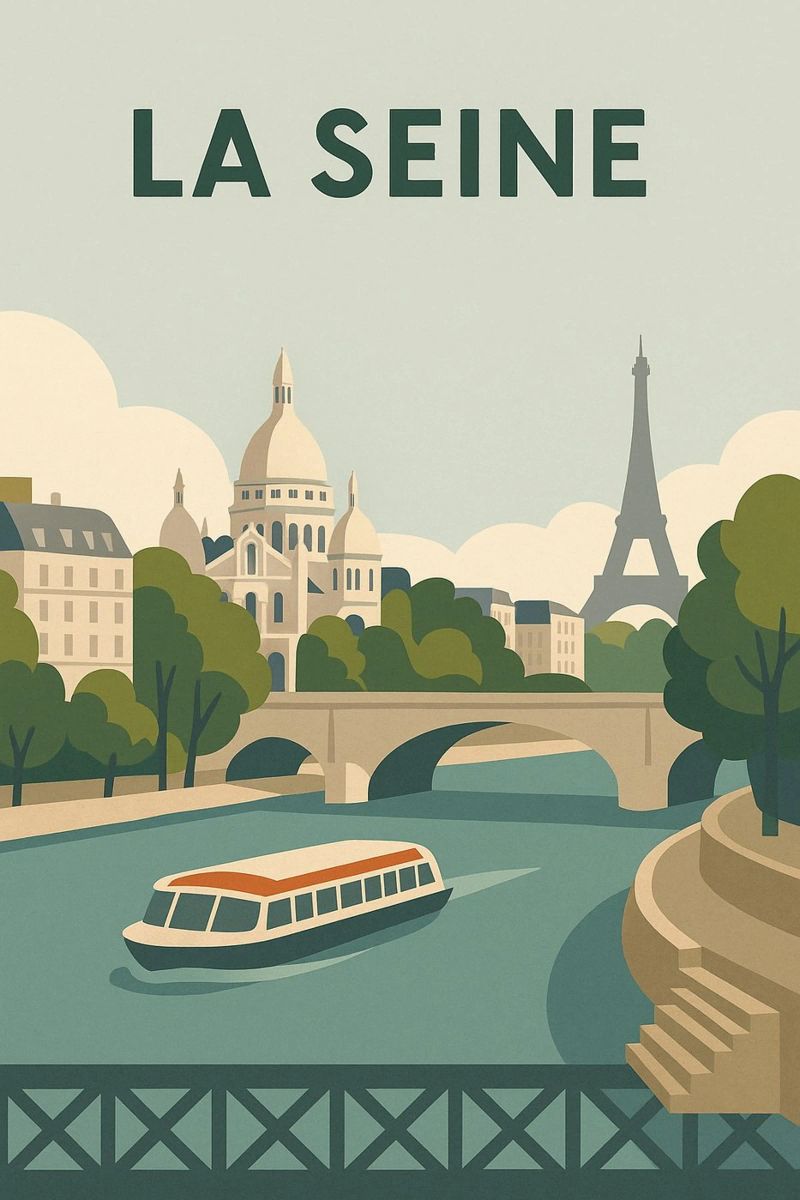 Wandeling langs de Seine - Parijs en Douceur poster van JETLAG | affiches voyage