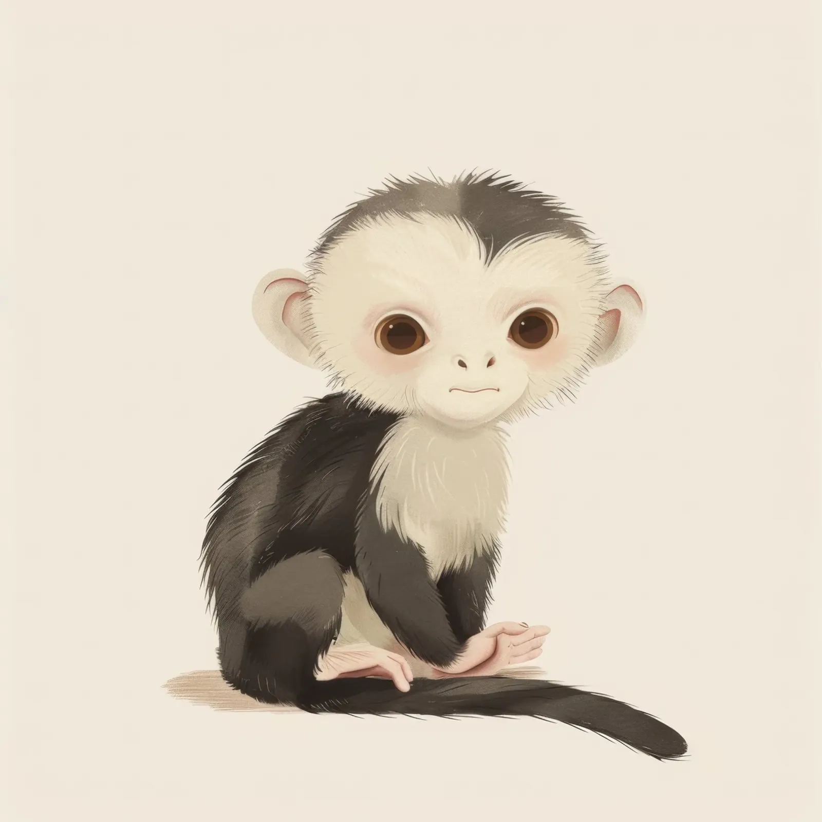 Curious White-faced Monkey - Innocence in the Wild hahnemühle by DesignDoodle