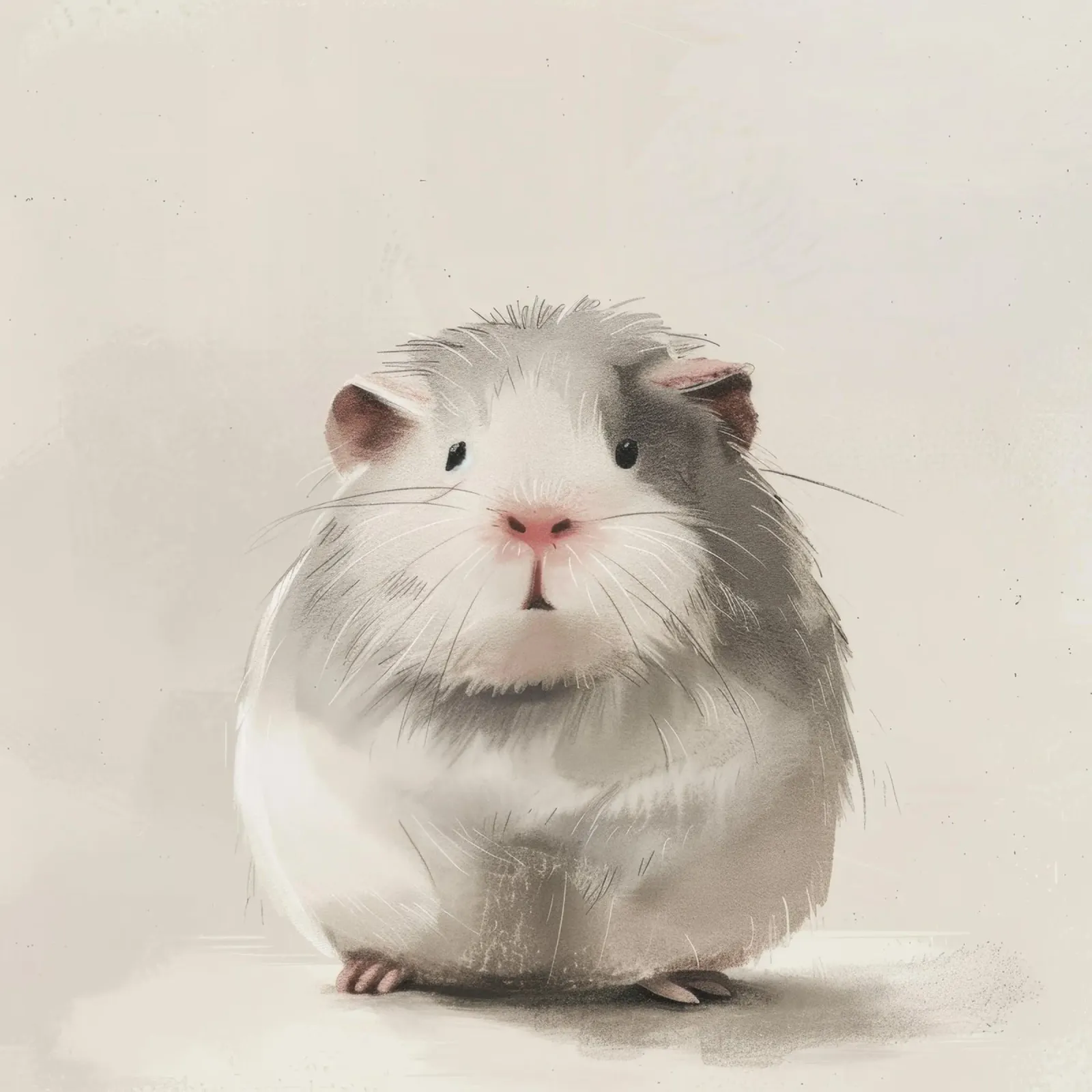Charming Guinea Pig - Soft and Cuddly Companion canvas by DesignDoodle