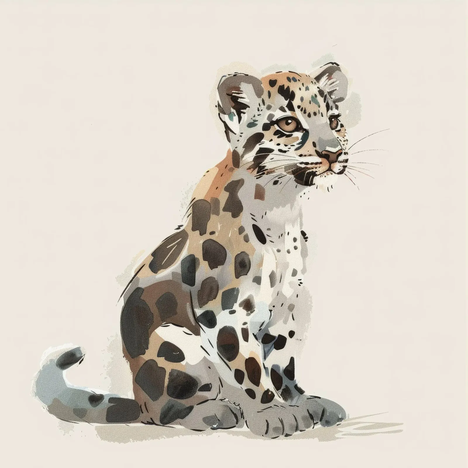 Cucciolo di gattopardo giocoso - La bellezza selvaggia della natura poster con telaio in alluminio da DesignDoodle