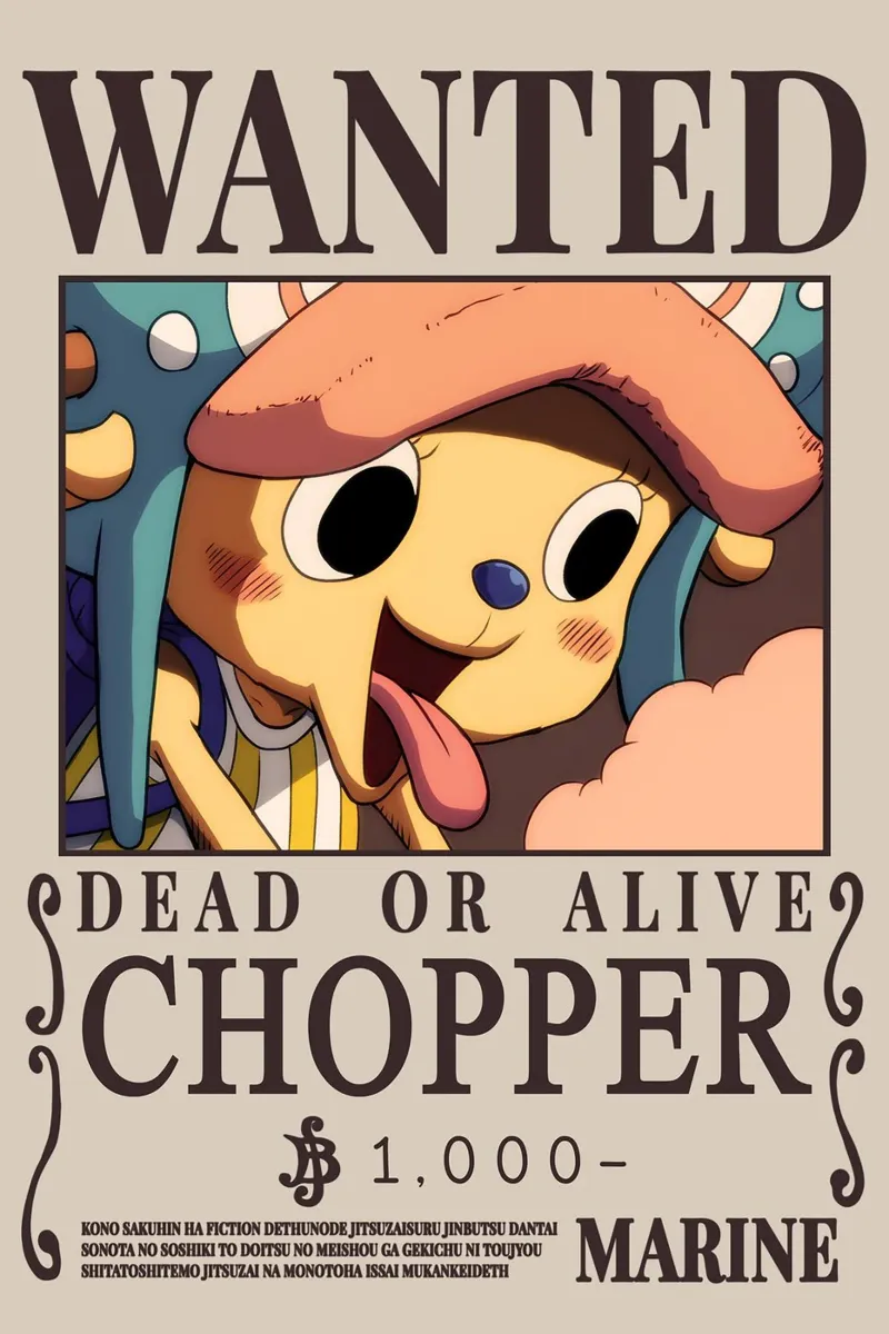 Wanted Tony Tony Chopper pellicola backlit da NextPixel