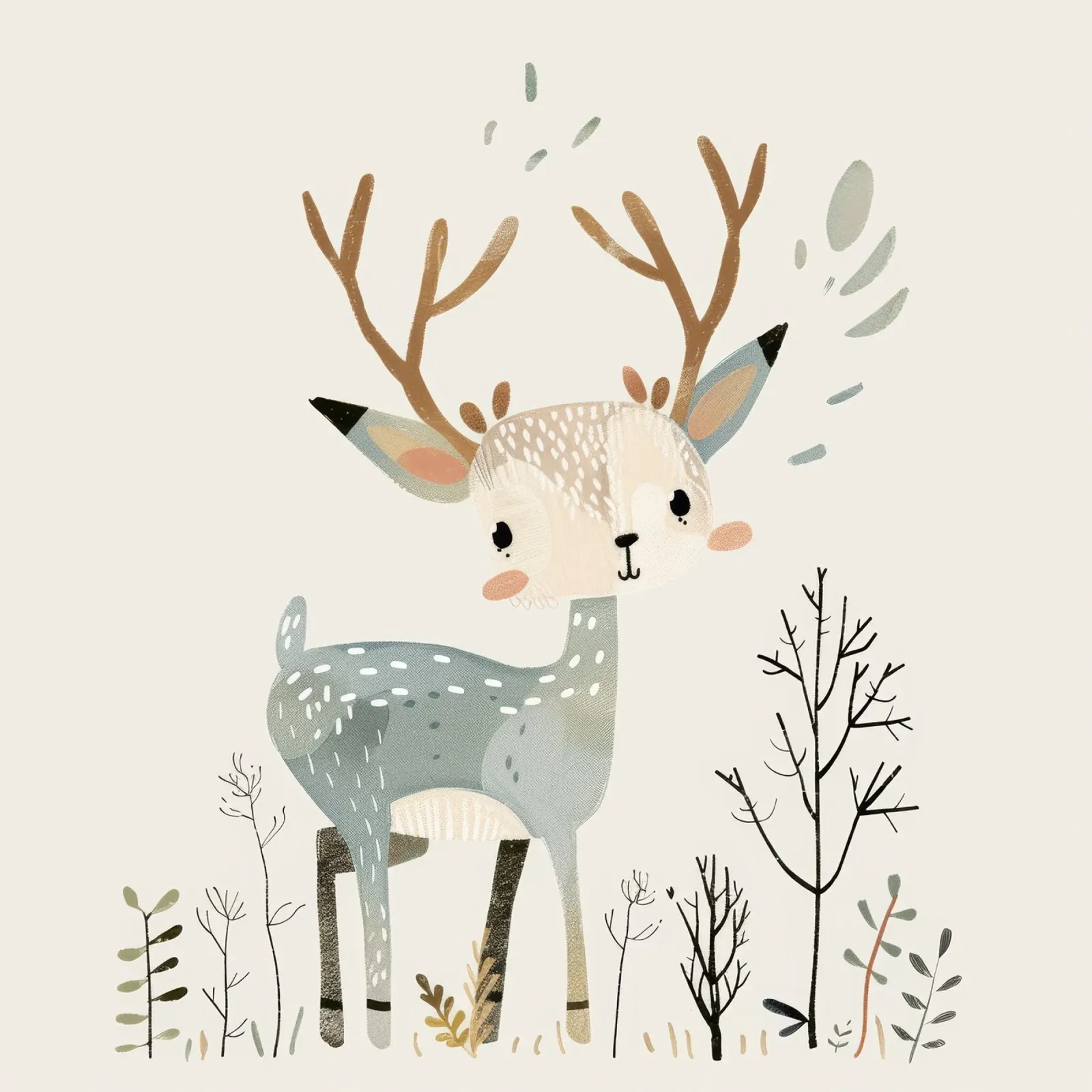 Un fauve gracieux dans un paysage minimaliste - Nature's Tranquil hahnemühle de DesignDoodle