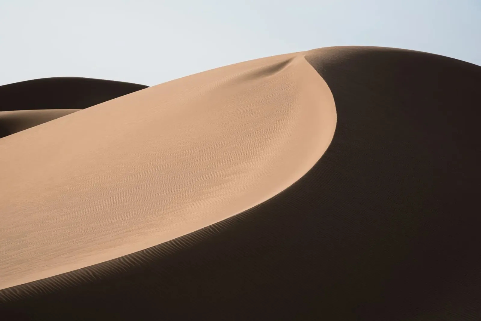 Shadow on a sand dune pellicola backlit da photolovers