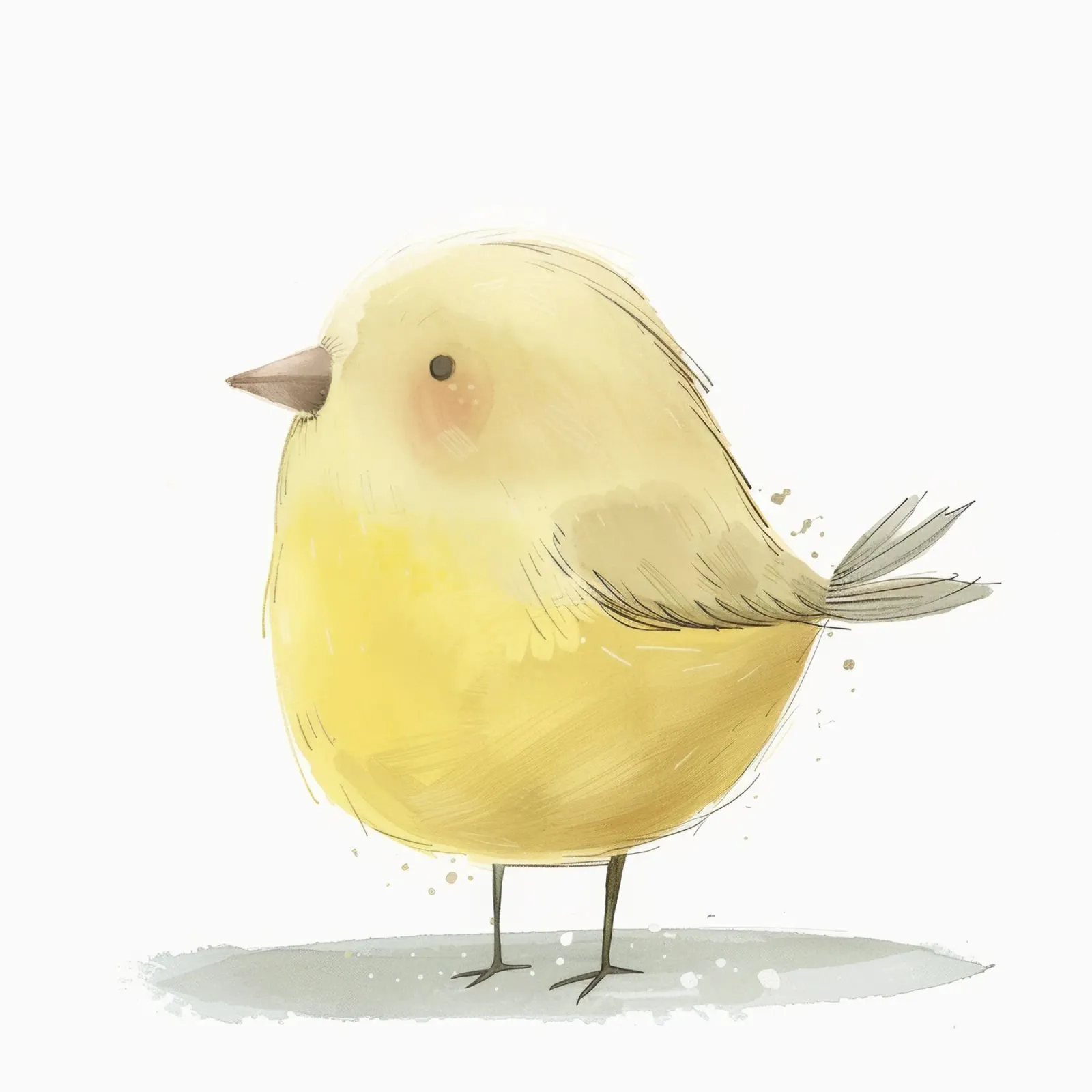 Delicato uccello giallo - Un raggio di sole piumato pannello forex da DesignDoodle