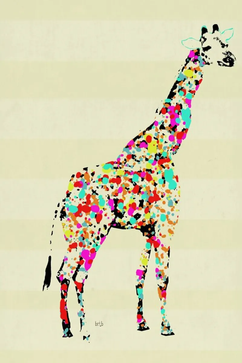 the art giraffe Alu-Dibond von Brian Buckley