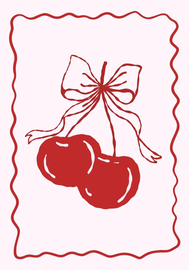 Coquette Cherry Poster von Olga Wildrose