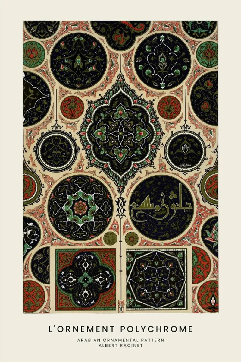 Racinet -  Arabian Ornamental Pattern carta hahnemühle da Vintage by JUNIQE