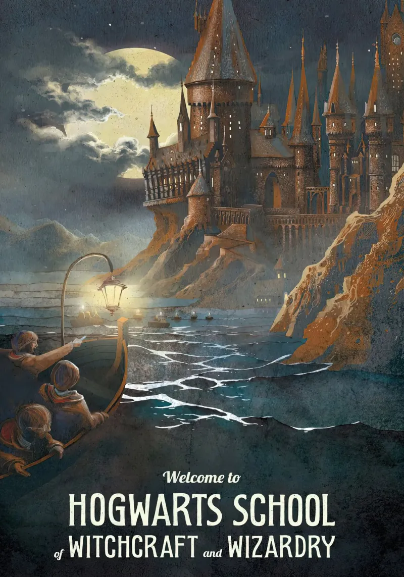 Scuola di Hogwarts pellicola backlit da Alice Slatera