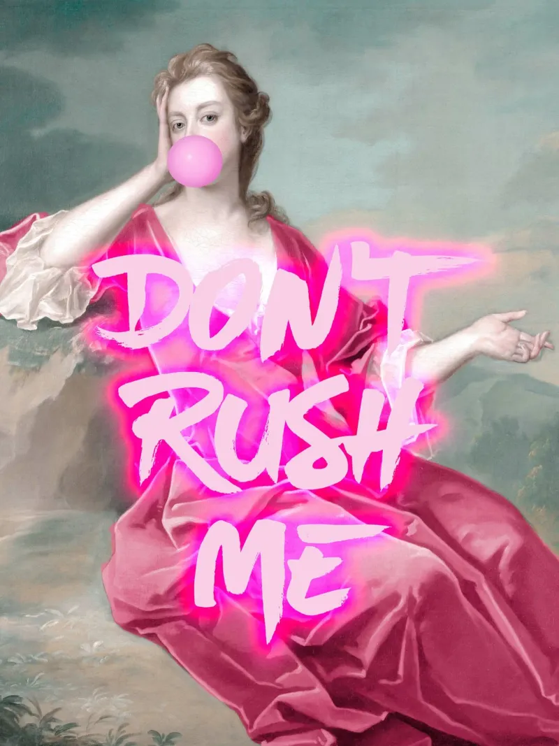 Neon Don't Rush Me Art placa de forex de GraceDigitalArtCo