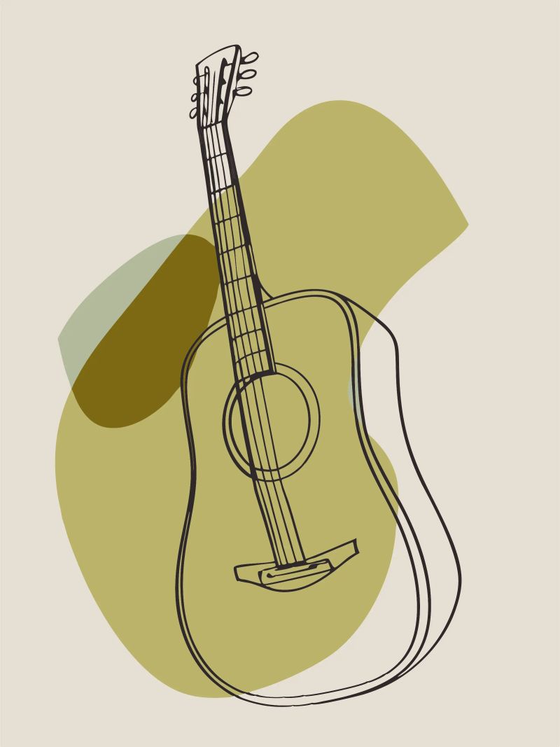 Minimalist Guitar poster by RELAXING TOUCH