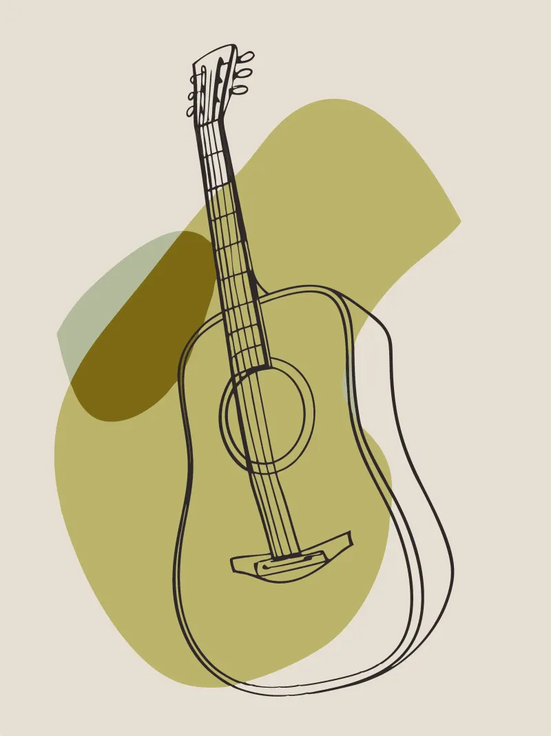 Chitarra minimalista pellicola backlit da RELAXING TOUCH