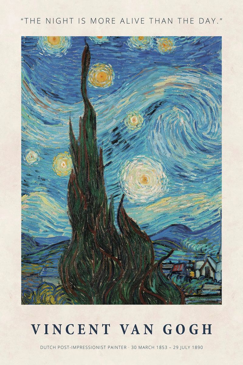 The Night Is More Alive Than The Day Poster von Melanie Tintilier