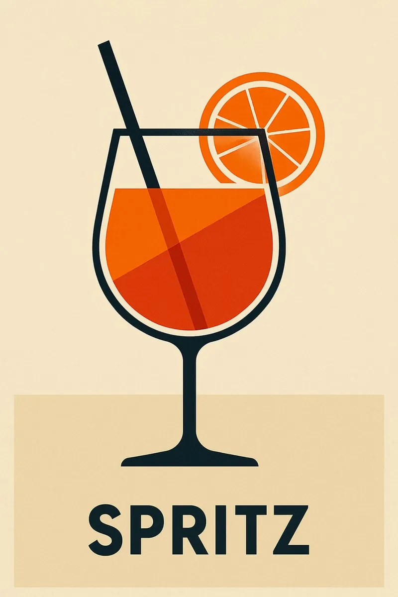Spritz - A graphic and stylish version of the iconic aperitif canvas by JETLAG | affiches voyage