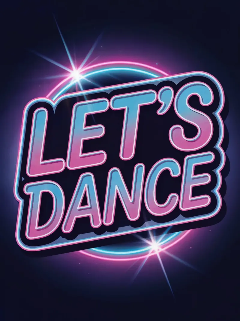 Let's dance poster with aluminum frame by RB-Quotes
