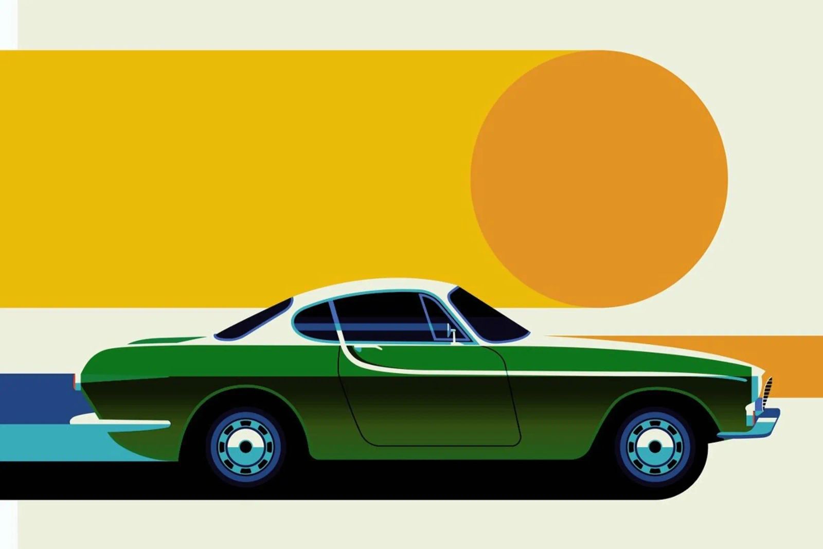 Volvo P1800 Side poster by Bo Lundberg