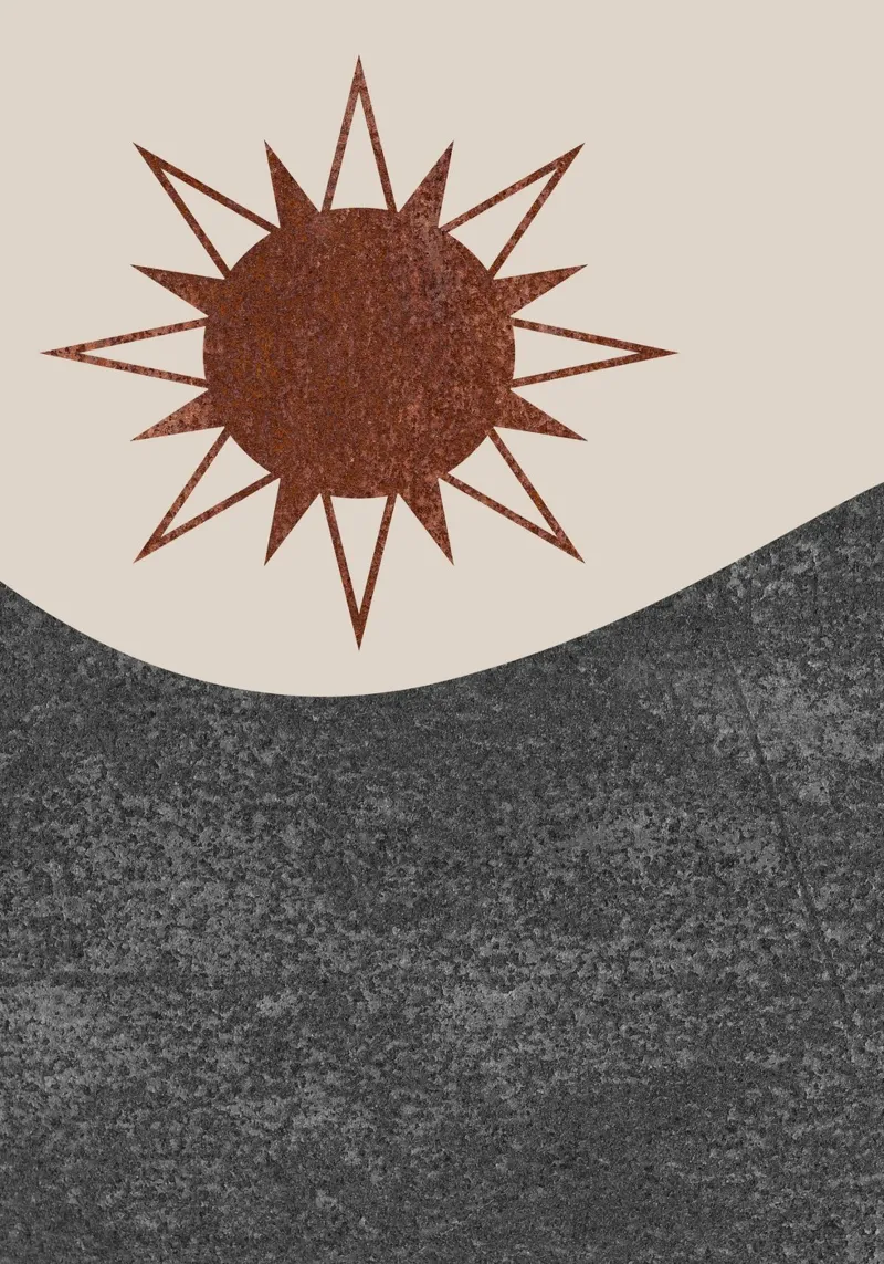 abstract lone star tela con Cornice a cassetta da vintageshop
