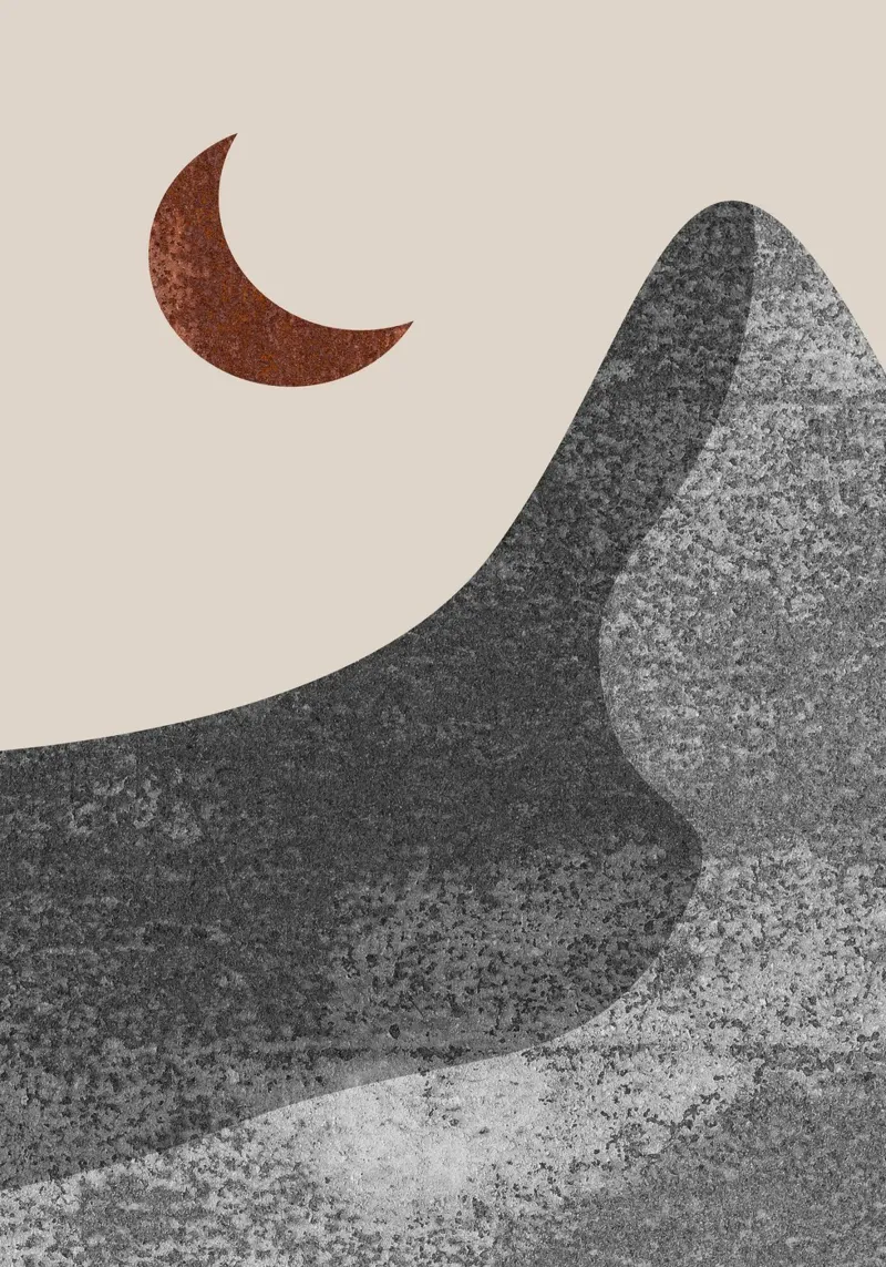 abstract lonely moon pellicola backlit da vintageshop