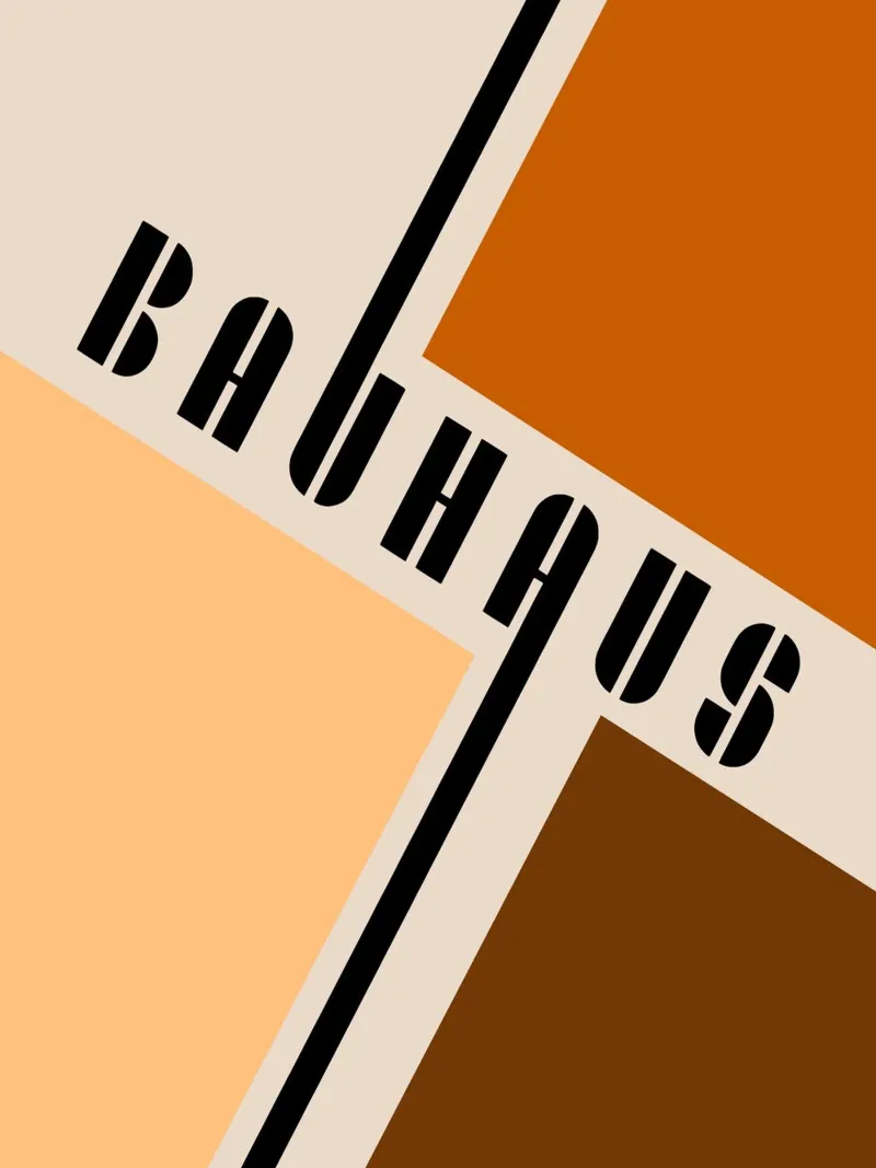 Dynamics of the surface - Bauhaus composition canvas by Casa Calm