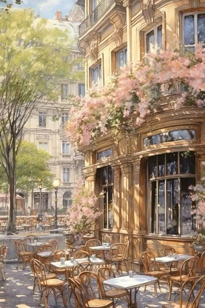 balcone terrazza caffè filtro luce solare claude monet pellicola backlit da belong shop
