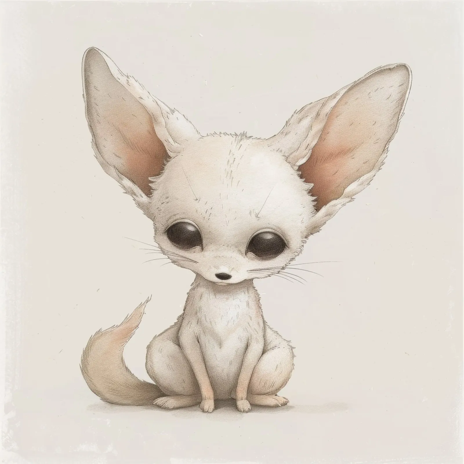 Charmante Fennec Fox Kunstwerk - Captivating Desert Wildlife Hahnemühle von DesignDoodle