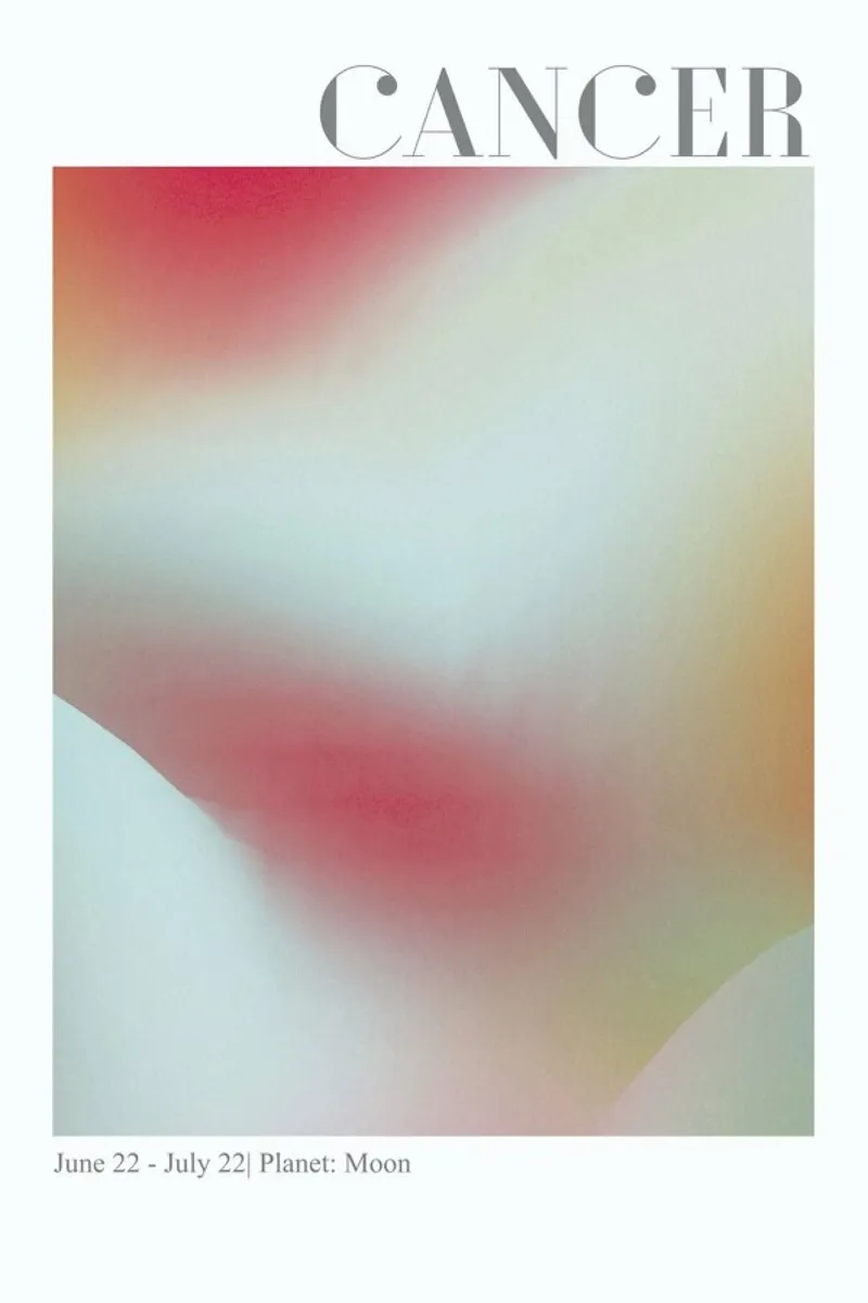 Cancer Abstract Aura poster con telaio in alluminio da cafelab