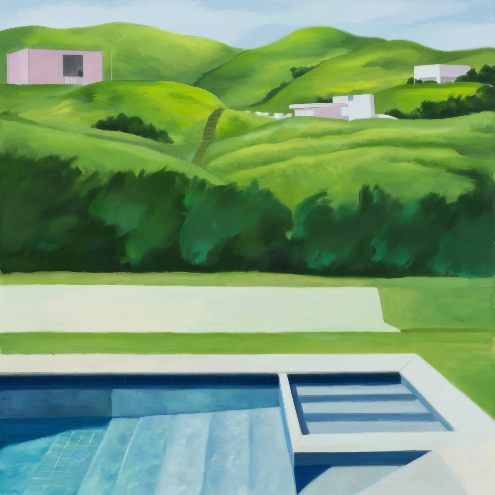Piscina Emerald Hillside pellicola backlit da Infinite Chroma