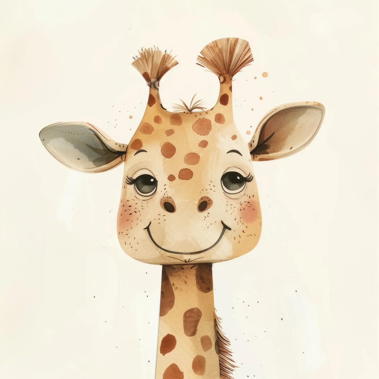 Adorabile testa e collo di giraffa Design elegante della fauna selvatica pellicola backlit da DesignDoodle