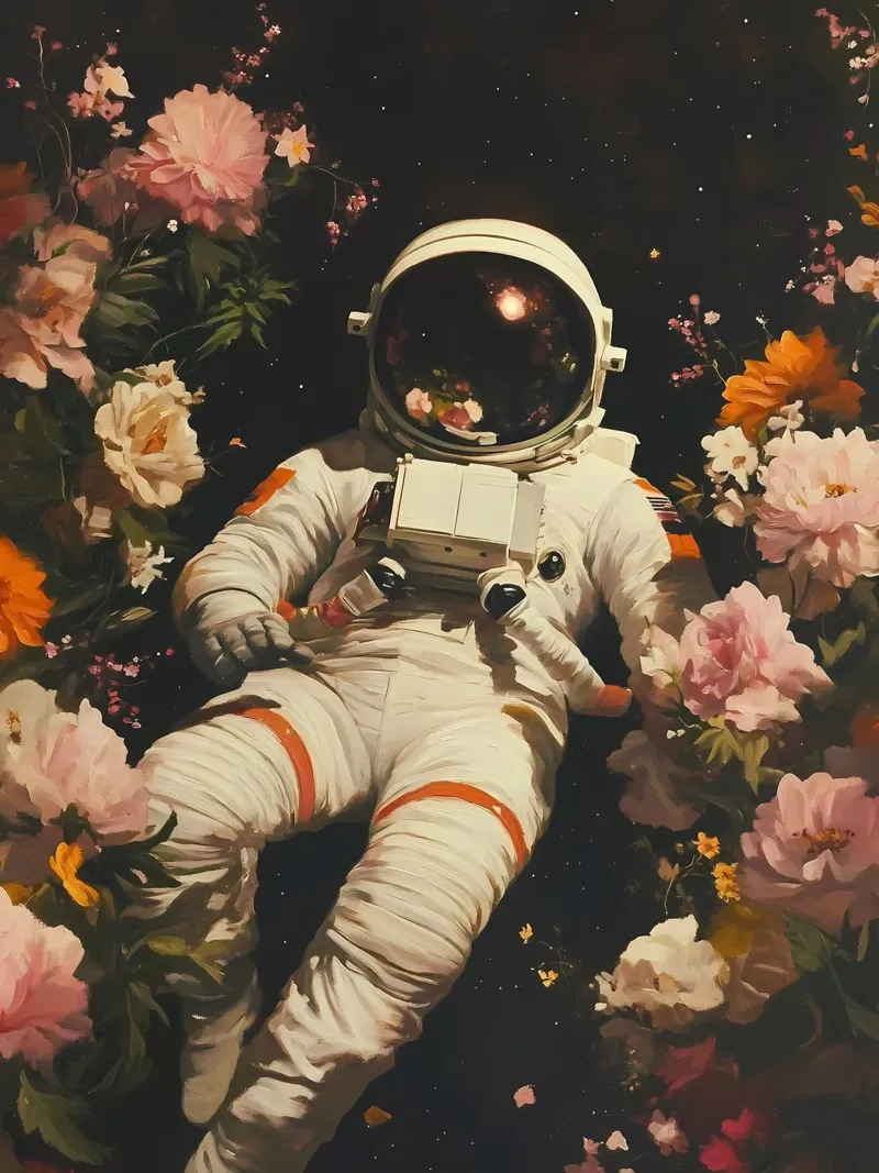 Astronauta carta hahnemühle da IamHomeStudio