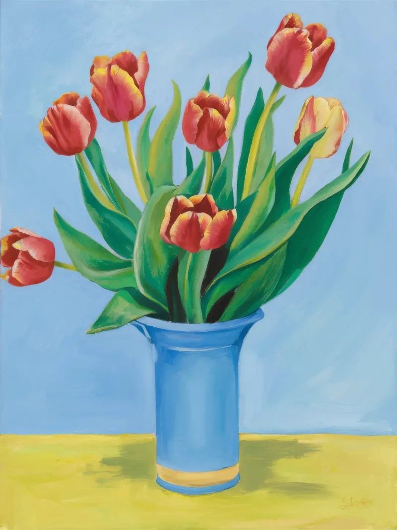 Ruby Tulip Azure hahnemühle de Infinite Chroma