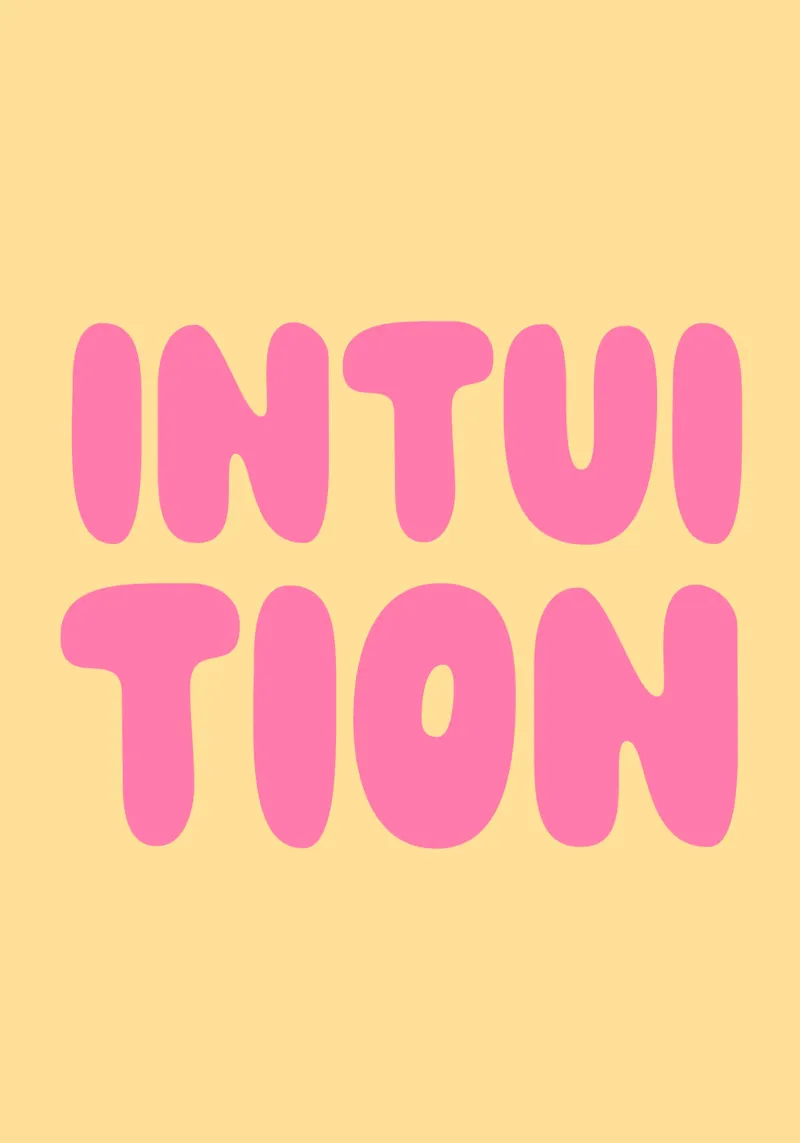 intuition poster with aluminum frame by be.