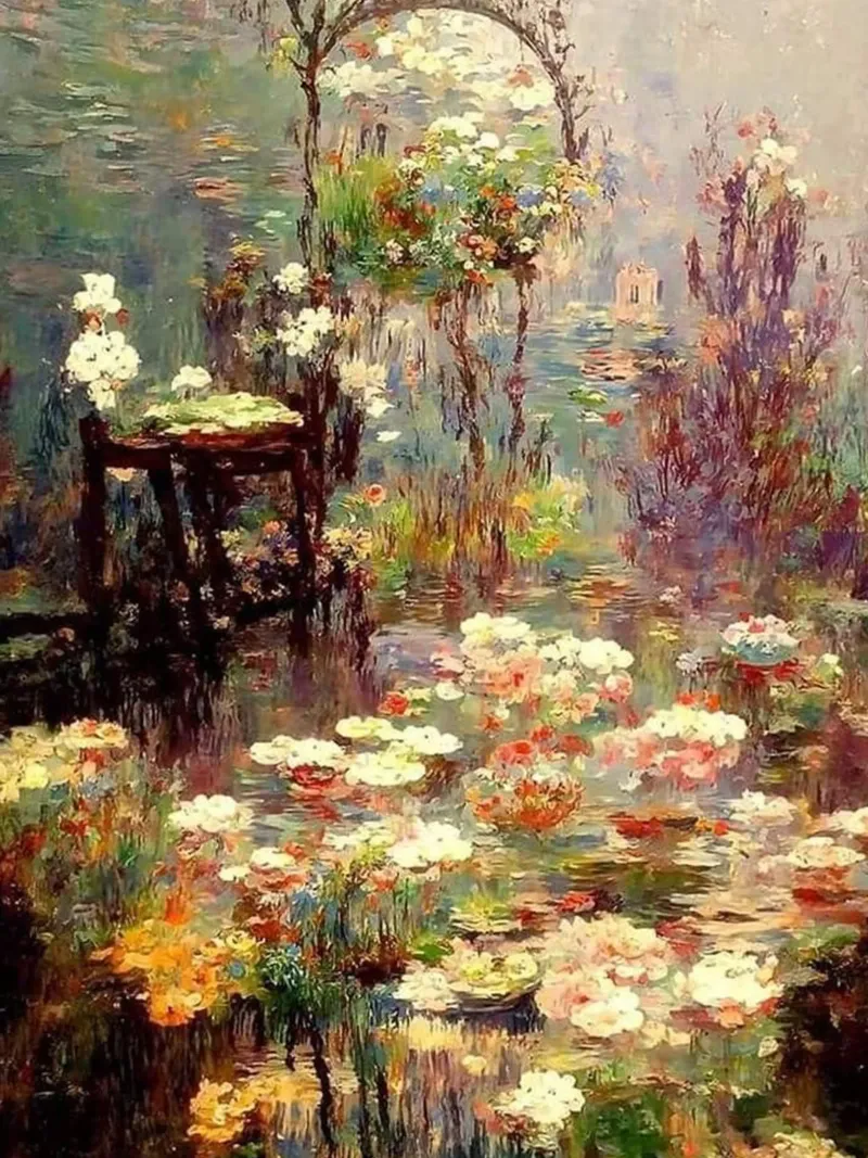 water lily serenity garden claude monet canvas by belong shop