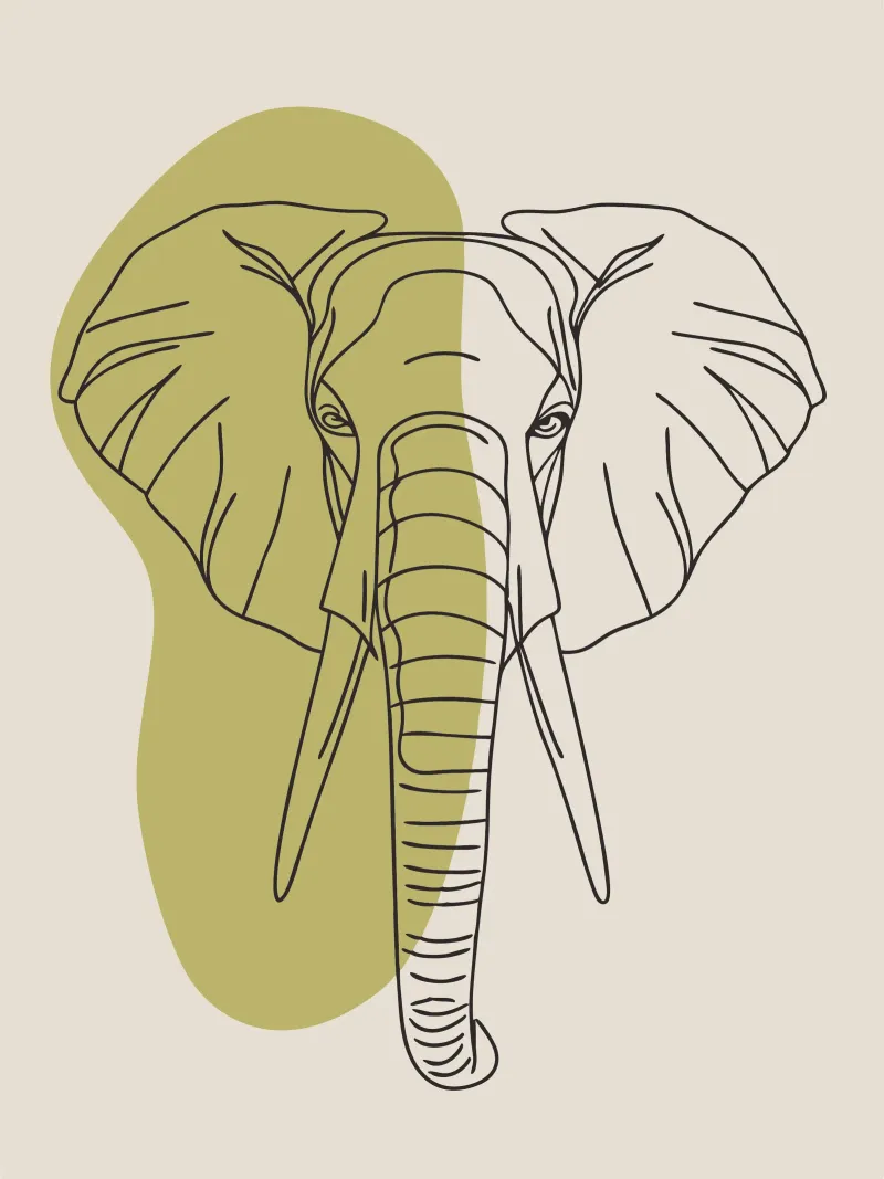 Elefante minimalista pellicola backlit da RELAXING TOUCH