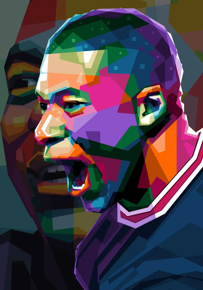 Mbappe WPAP pellicola backlit da Alkahfsmart