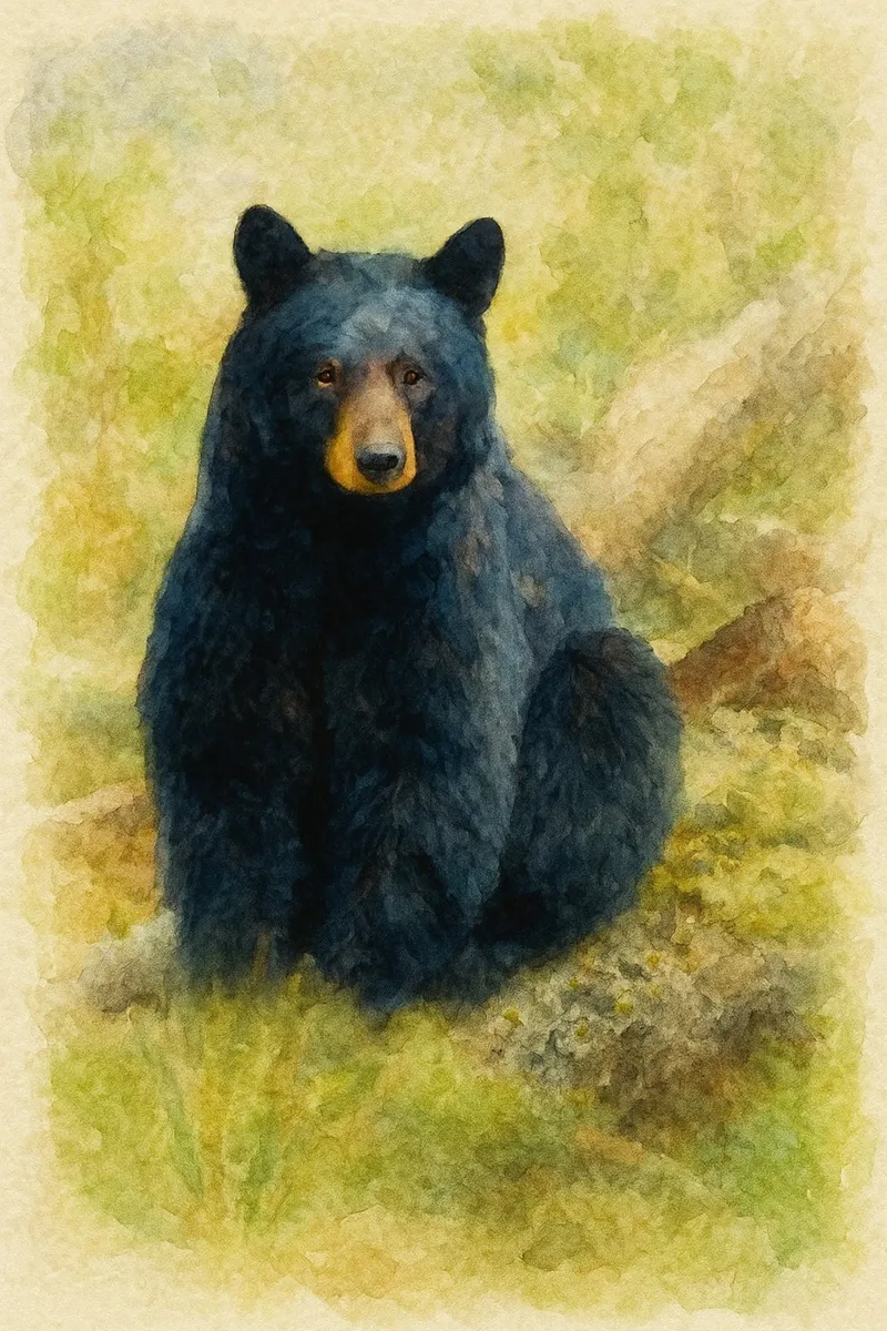 ours peinture dessin poster avec cadre en aluminium de lauraa