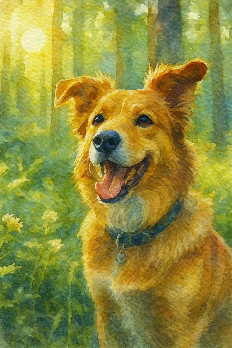 cane pittura disegno poster con telaio in plastica da lauraa