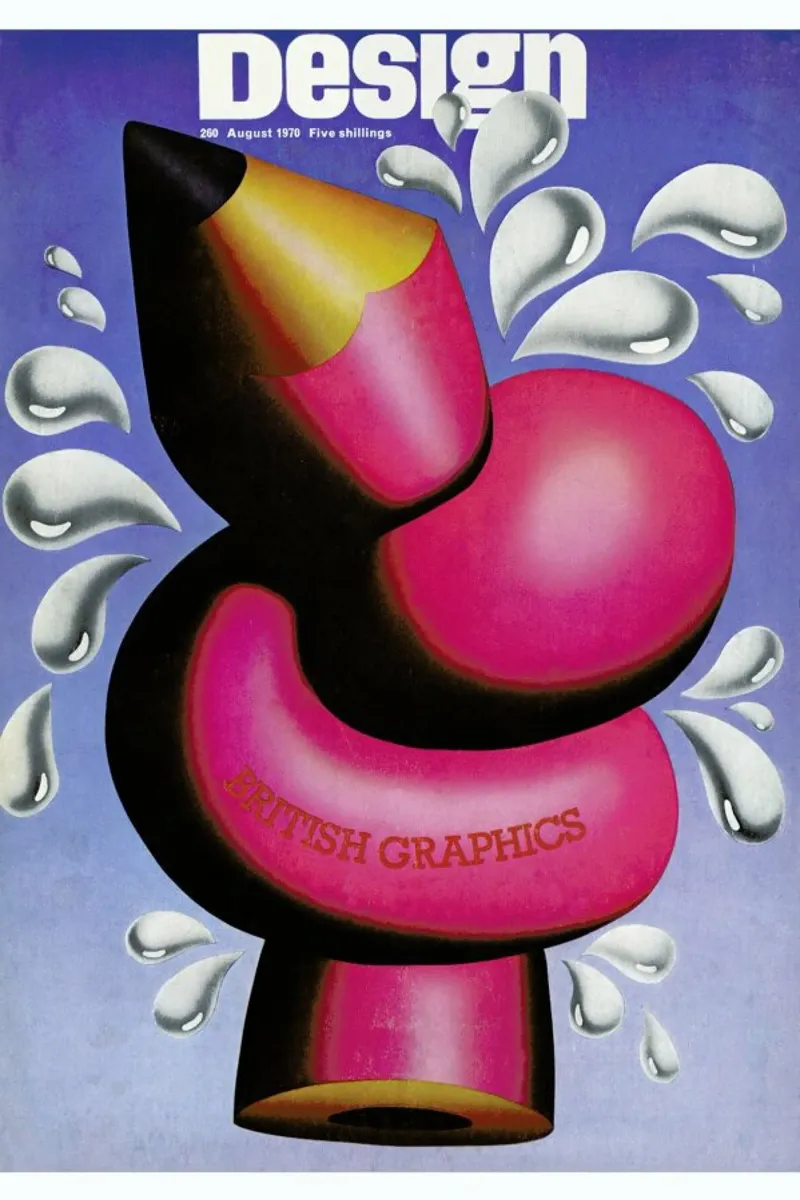 1970 August Design Magazine poster da Hemingway Design