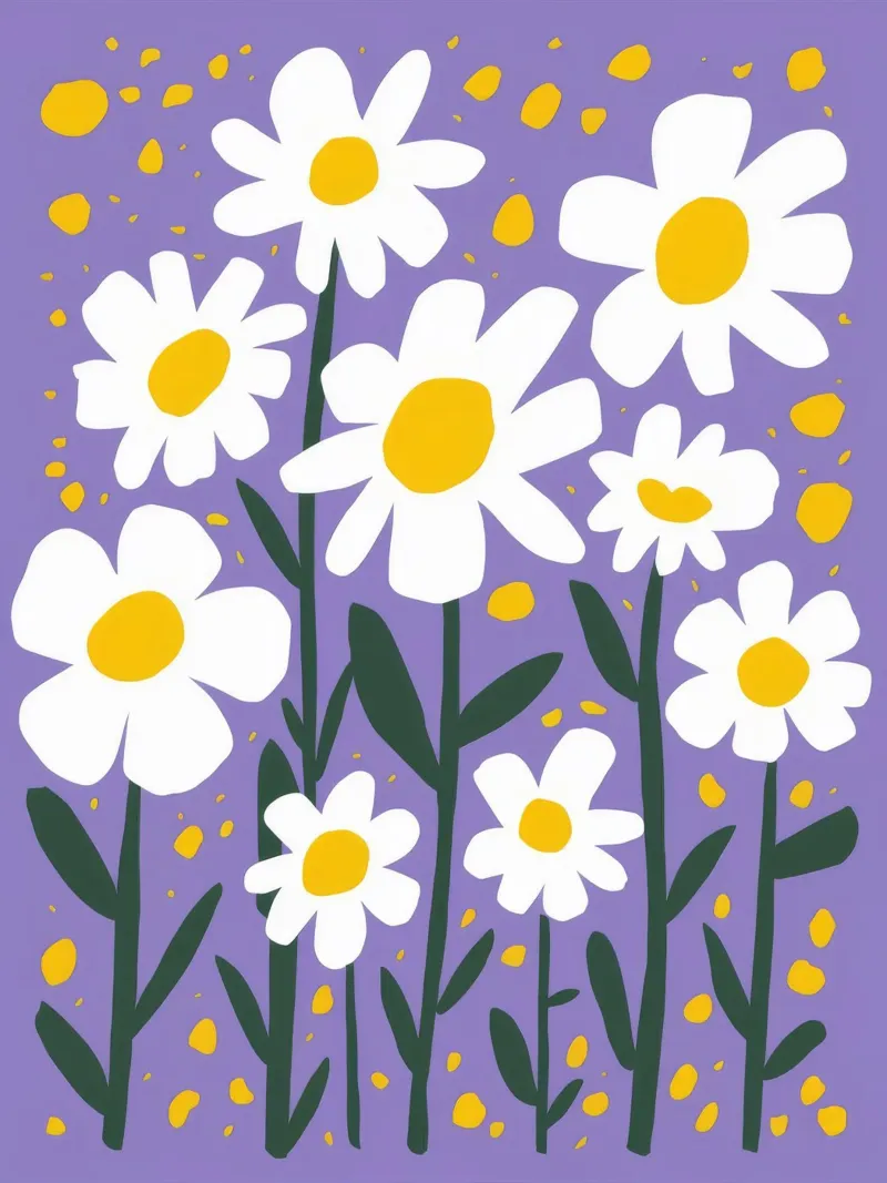 Gepunktetes Gänseblümchen-Traumfeld Poster von Moonlite Desire