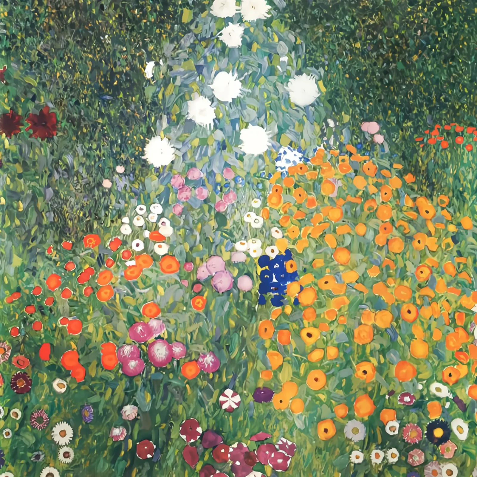 Jardín de flores Klimt lienzo de Stev Shop