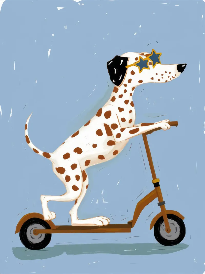 Scooter dalmata Joy pellicola backlit da Grande Serene
