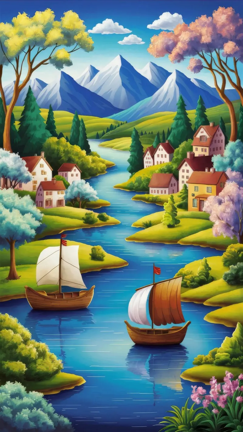 Beatitudine alpina di Riverside poster da Grande Serene