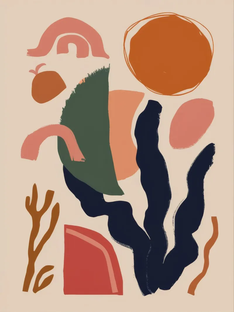Abstract Form Balance canvas with Floater frame by Lumie Layers
